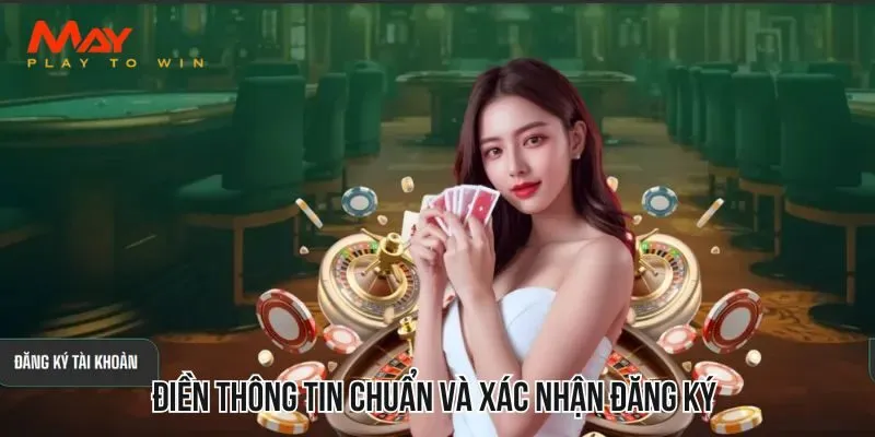 Điền thông tin chuẩn và xác nhận đăng ký 